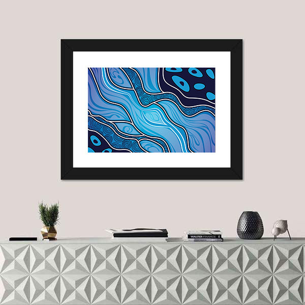 Aboriginal River Abstract Canvas Wall Art