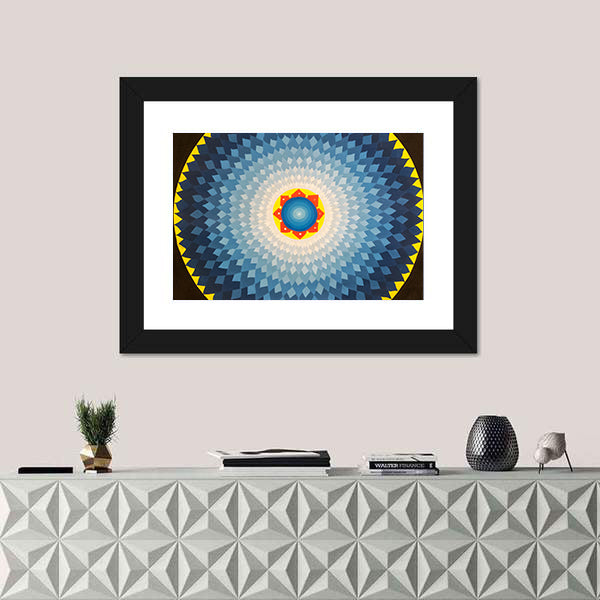 Geometric Flower Mandala Canvas Wall Art