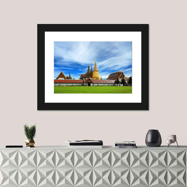 Wat Phra Kaeo Emerald Buddha Temple In Bangkok Canvas Wall Art