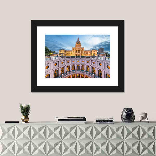 Austin State Capitol at Blue Hour Canvas Wall Art