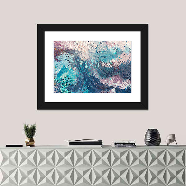 Sandy Sea Abstract Canvas Wall Art