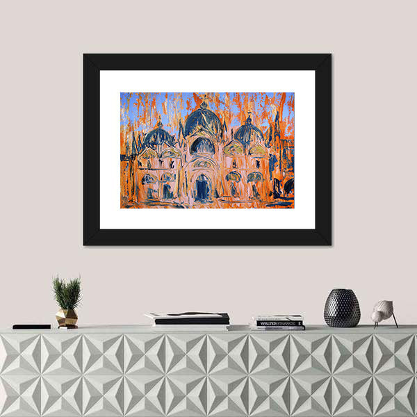 San Marco Square Church, Venice Painterly Study Canvas Wall Art