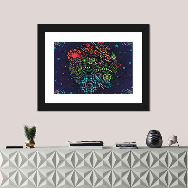 Colorful Aboriginal Dot Canvas Wall Art