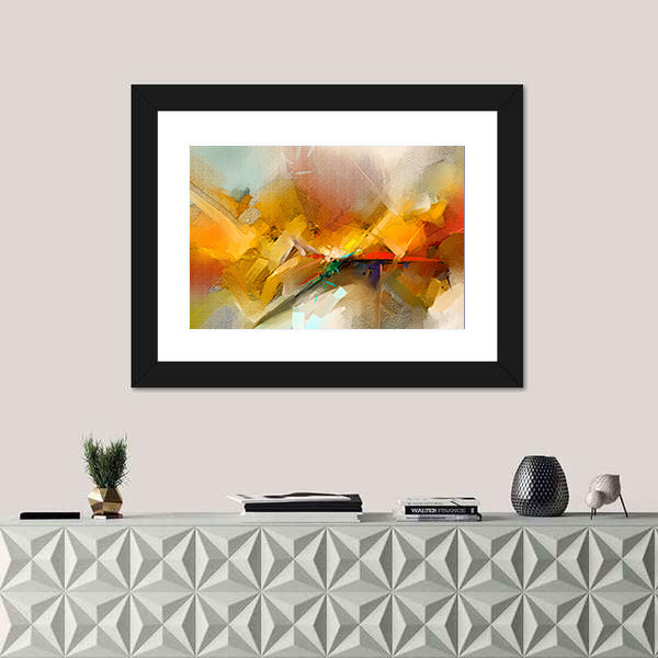 Hand-drawn Brushstroke Abstract Landscape Canvas Wall Art