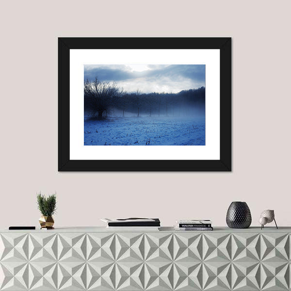 Italian Countryside in Winter Canvas Wall Art