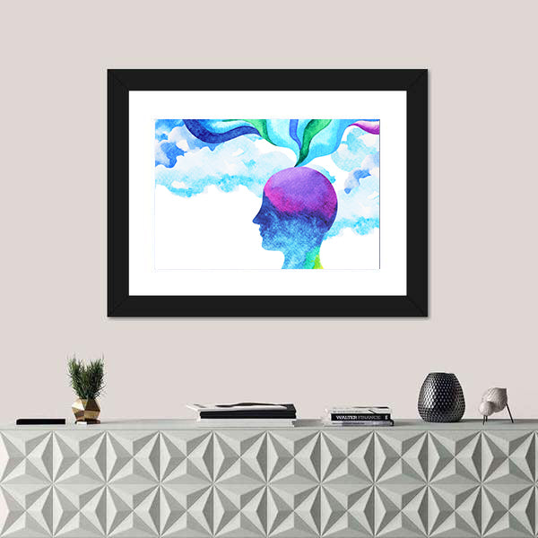 Thinking Inside Mind Concept Canvas Wall Art