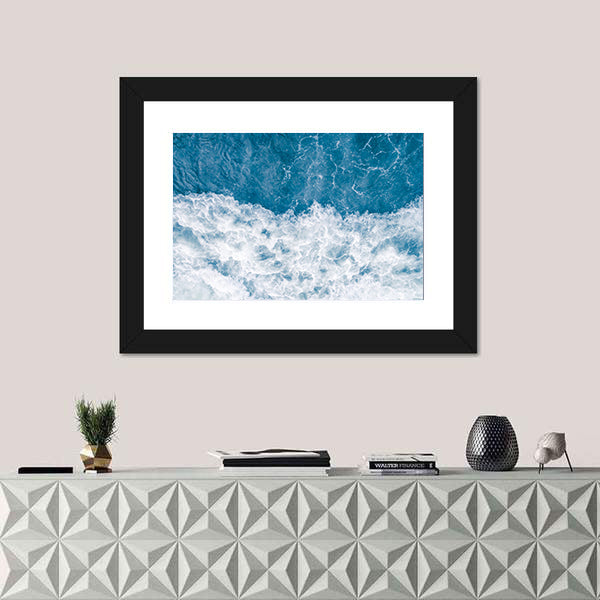 Pale Blue Sea Wave Canvas Wall Art