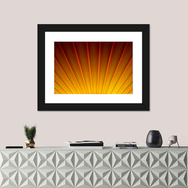 Golden Sunburst Abstract Canvas Wall Art