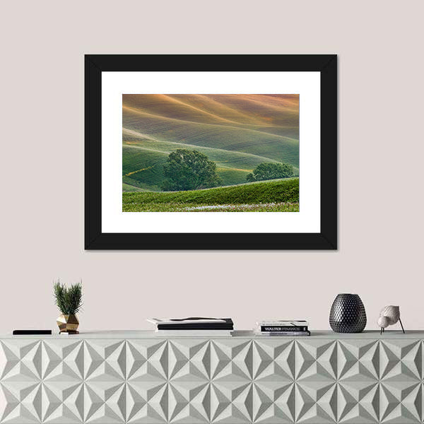 Tuscany Rolling Hills at Golden Hour Canvas Wall Art