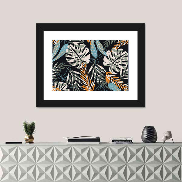 Tropical Jungle Pattern Canvas Wall Art