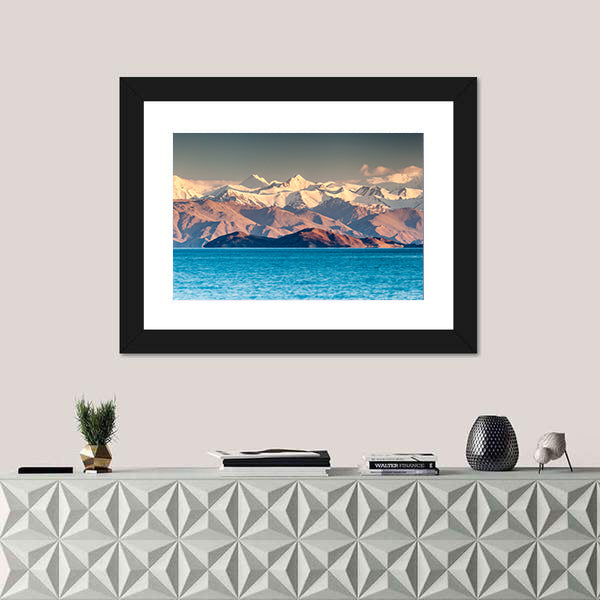 Scenic Karakul Lake In Pamir In Tajikistan Canvas Wall Art