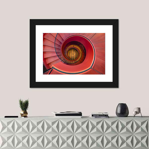 Spiral Staircase Architecture Canvas Wall Art