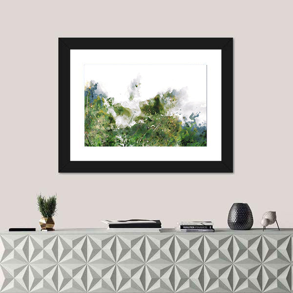 Wild Jungle Watercolor Texture Canvas Wall Art