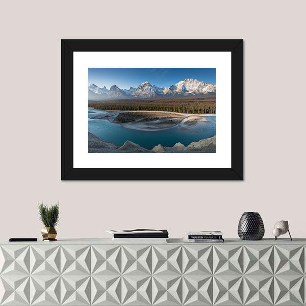 Jasper National Park Turquoise Lake Vista Canvas Wall Art
