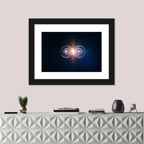 Futuristic Blue Infinity Symbol Canvas Wall Art