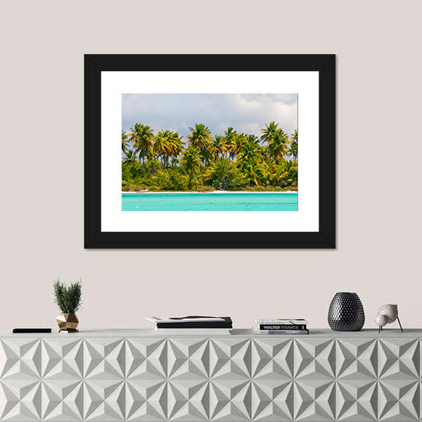 Tropical Palm Trees Island Canvas Wall Art