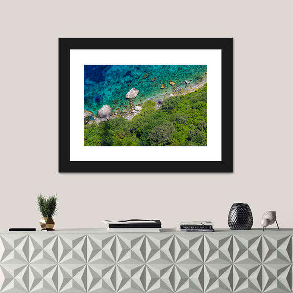 Coast Of Capri Island Canvas Wall Art