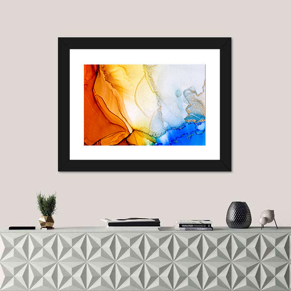 Coral Reef Beach Abstract Canvas Wall Art