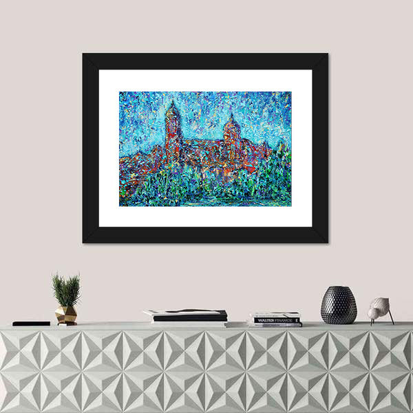Salamanca Abstract Waterfront Cityscape Canvas Wall Art