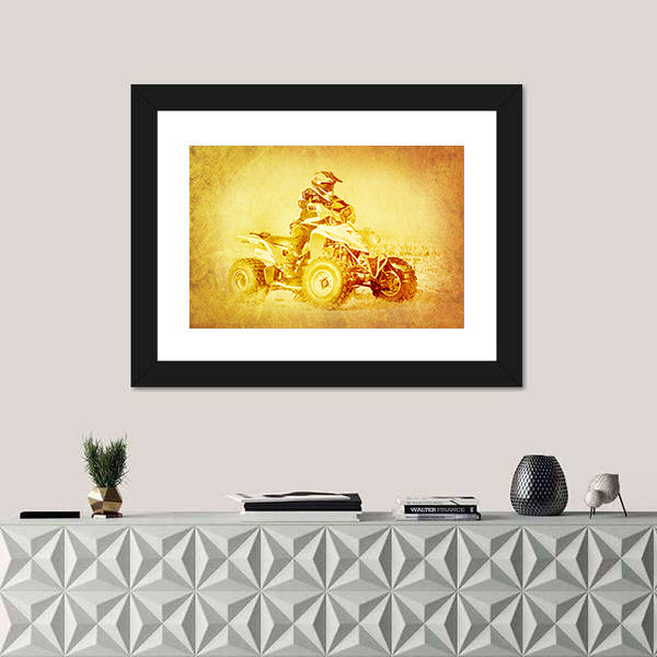 Off-road Atv Quad Bike Canvas Wall Art