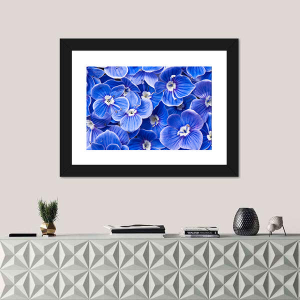 Blue Flowers Canvas Wall Art
