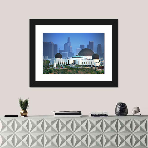 Griffith Observatory at Dusk Over Los Angeles Canvas Wall Art