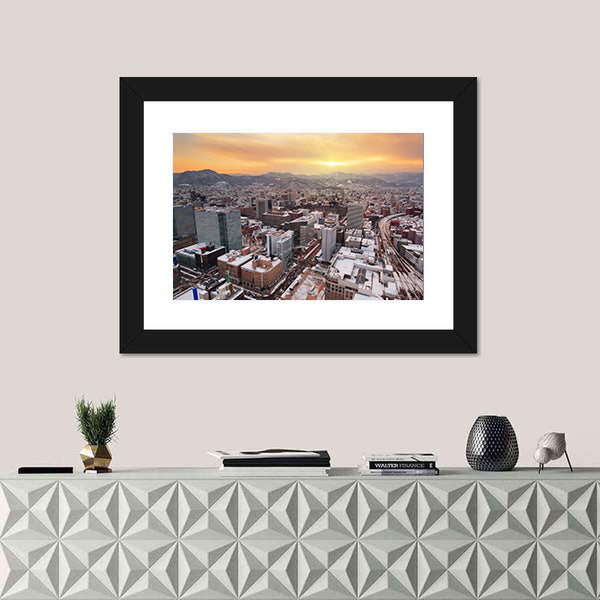 Sapporo Downtown Skyline In Hokkaido Japan Canvas Wall Art