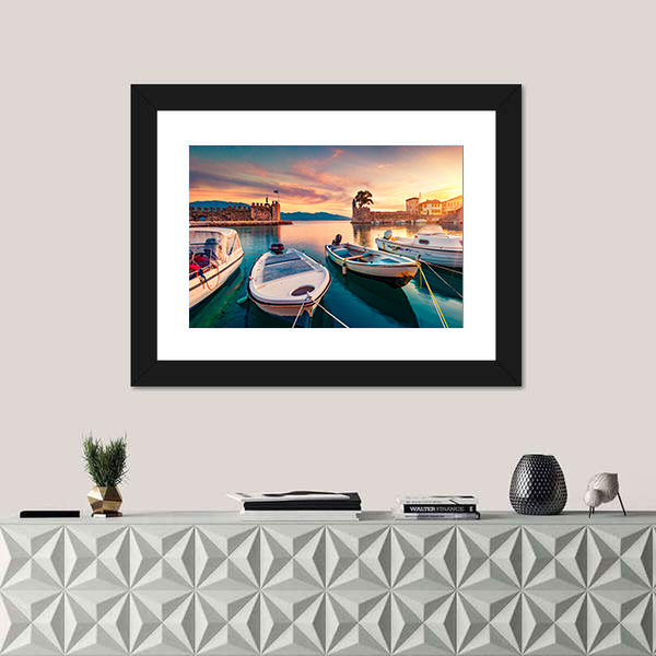 Gulf Of Corinth In Greece Canvas Wall Art
