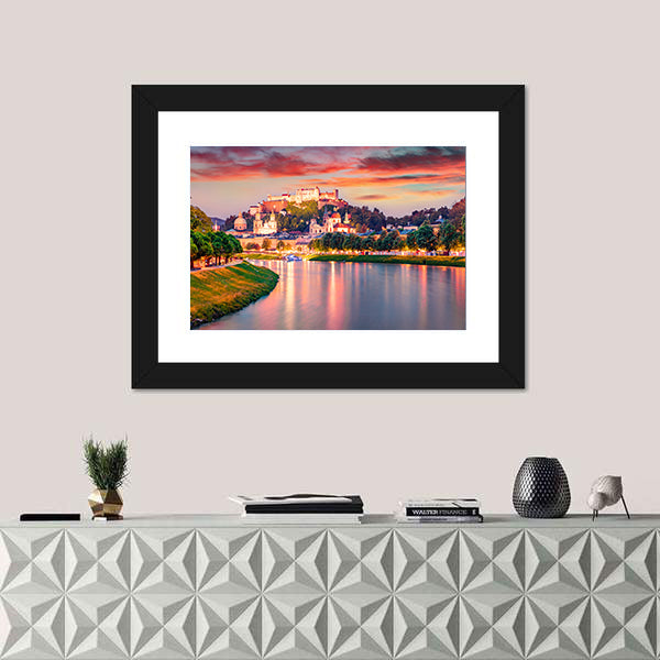 Old Town Of Salzburg In Austria Canvas Wall Art