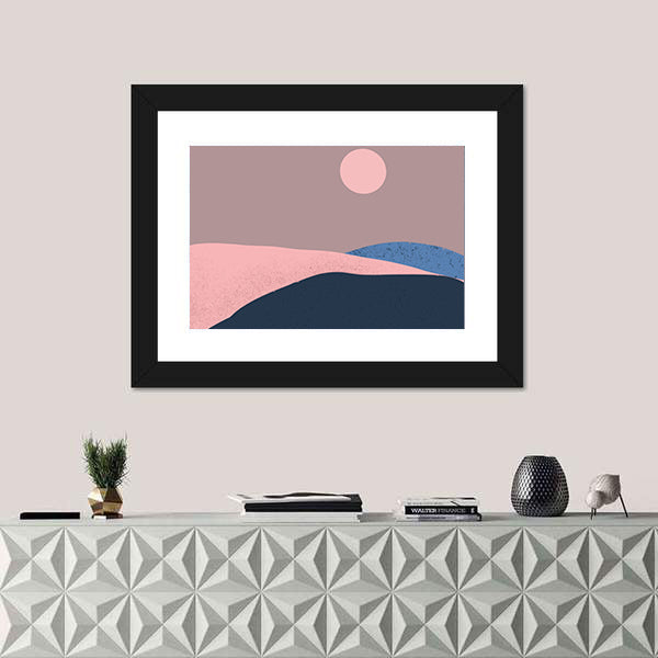 Minimalist Mountain Landscape Canvas Wall Art