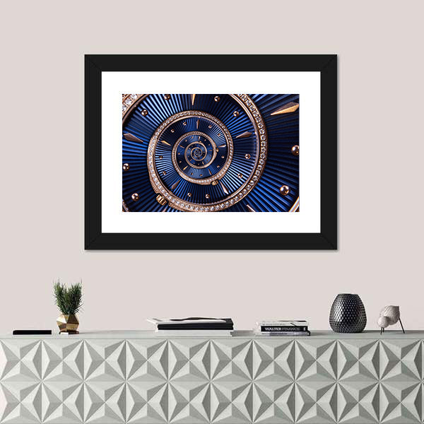 Time Spiral Watch Dial Canvas Wall Art
