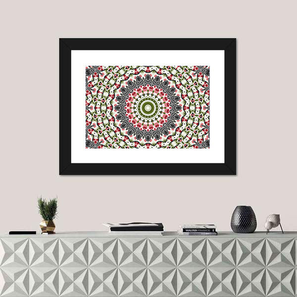 Geometric Mandala Pattern Canvas Wall Art