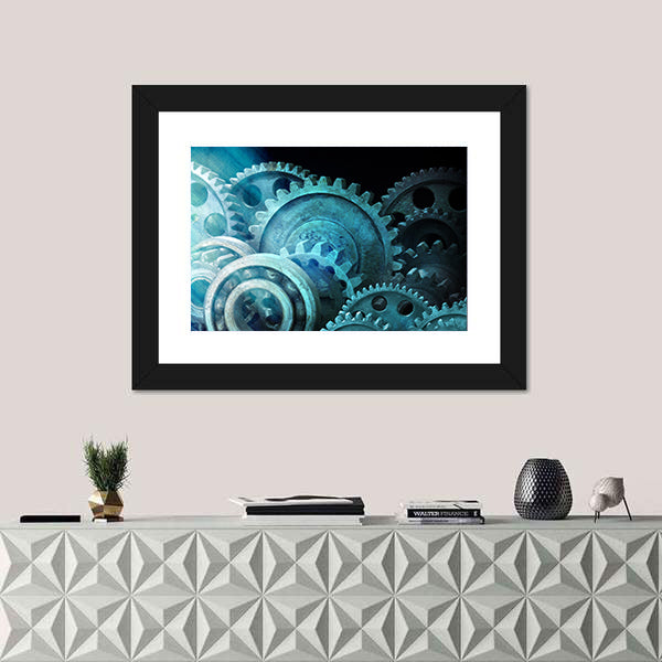 Industrial Cogs Gears Canvas Wall Art