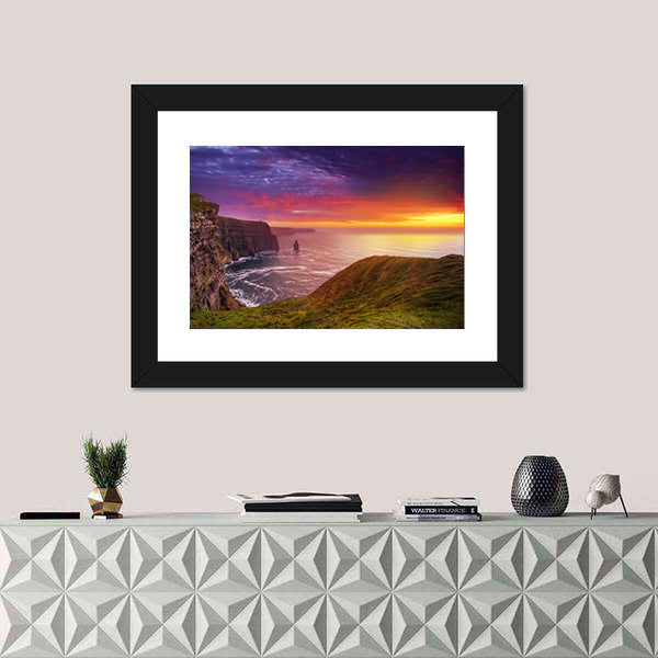 Sunset at the Cliffs of Moher Canvas Wall Art
