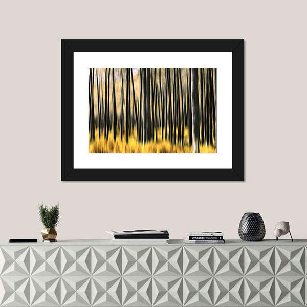 Motion Blur Forest Canvas Wall Art