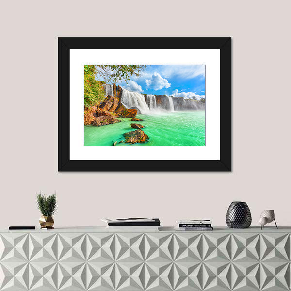 Dry Nur Waterfall In Vietnam Canvas Wall Art