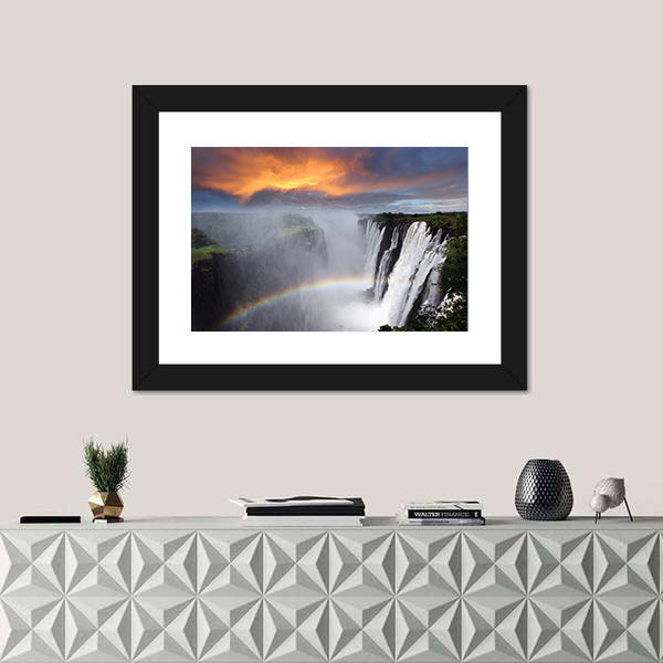 Victoria Falls In Zambia Canvas Wall Art