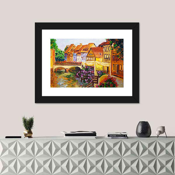 Venice Canal Oil Painting Canvas Wall Art
