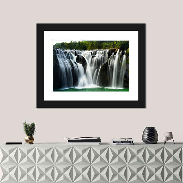 Waterfall In ShiFen Taiwan Canvas Wall Art