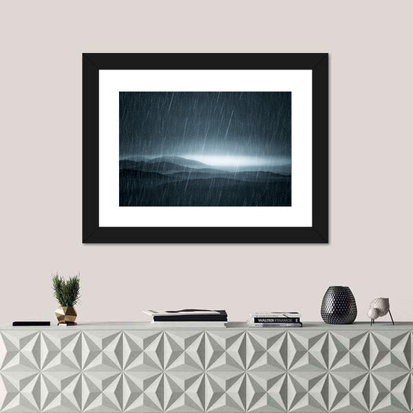 Rain Over Misty Meadows Canvas Wall Art