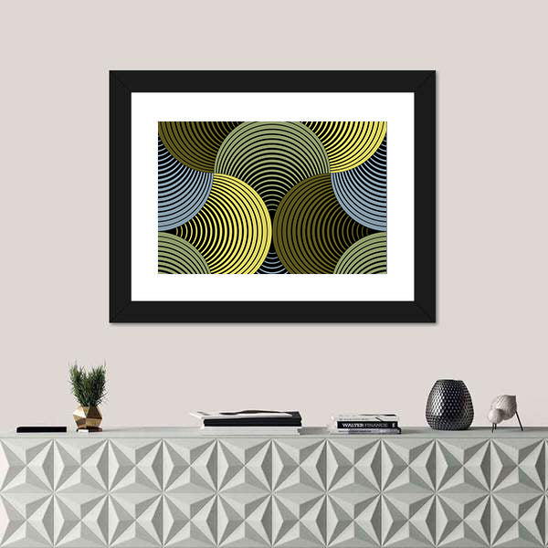 Ornate Geometric Petal Grid Canvas Wall Art