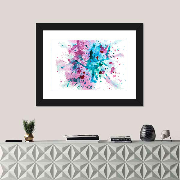 Multicolor Watercolor Splash Canvas Wall Art
