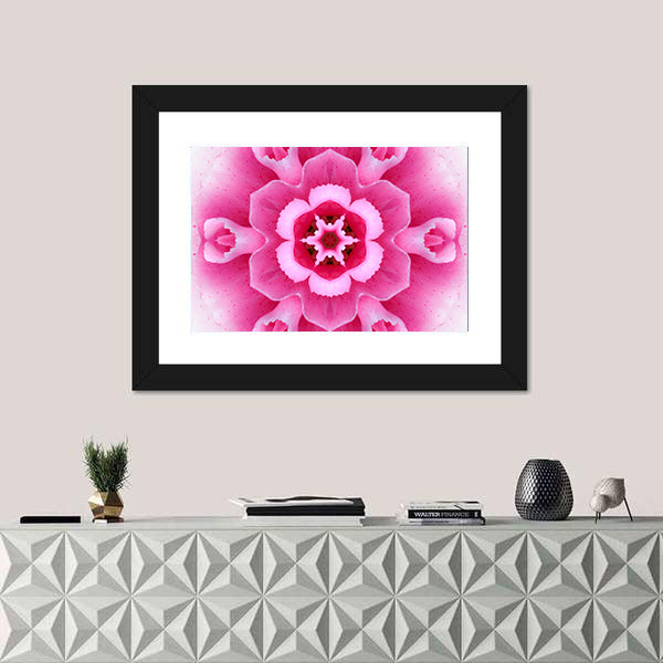 Pink Concentric Flower Canvas Wall Art