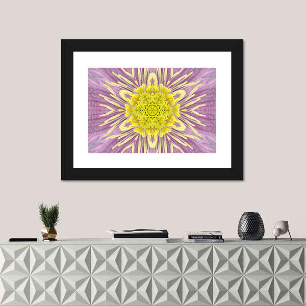 Mandala Kaleidoscope Flower Canvas Wall Art