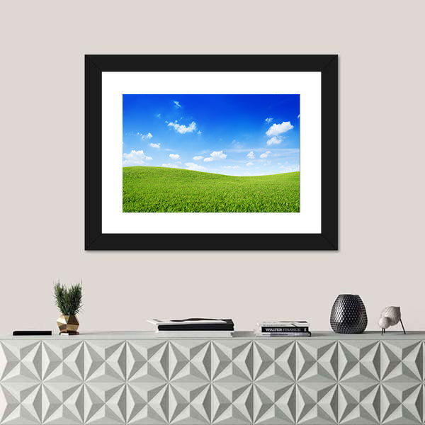 Green Grassy Hills Canvas Wall Art