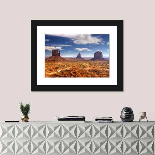 Monument Valley Buttes in Warm Desert Light Canvas Wall Art