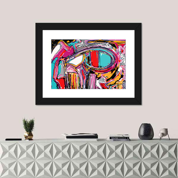 Hand Brush Texture Abstract Painting Canvas Wall Art