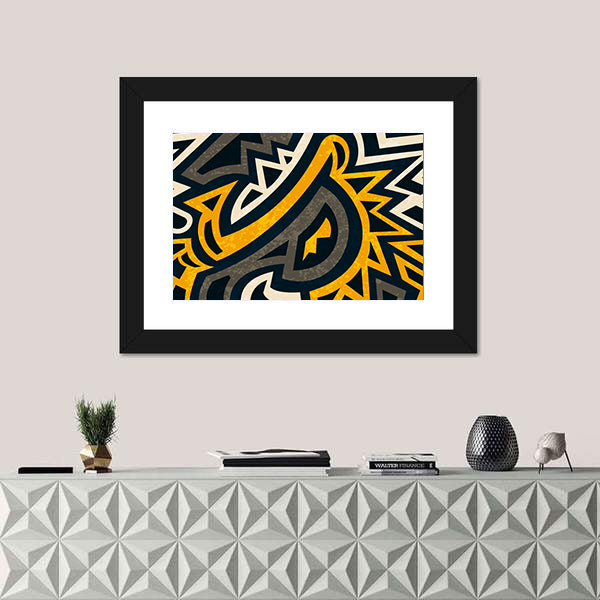 Seamless African Geometric Pattern Canvas Wall Art