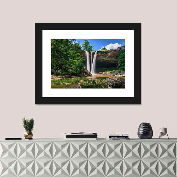 Noccalula Waterfall with Split Falls Canvas Wall Art