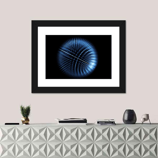 High-tech Glowing Globe Canvas Wall Art